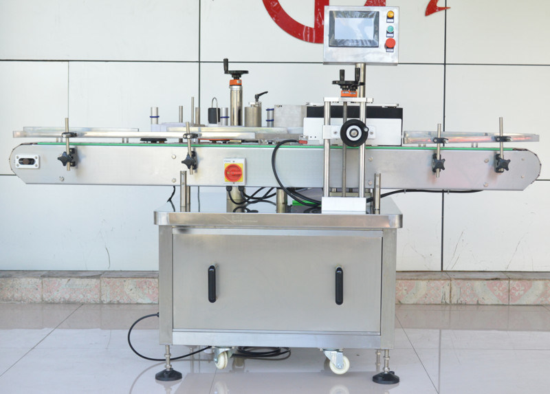 1 von Kernkomponenten Selbstklebende vertikale runde Flaschenkennzeichnungsmaschine für Getränke