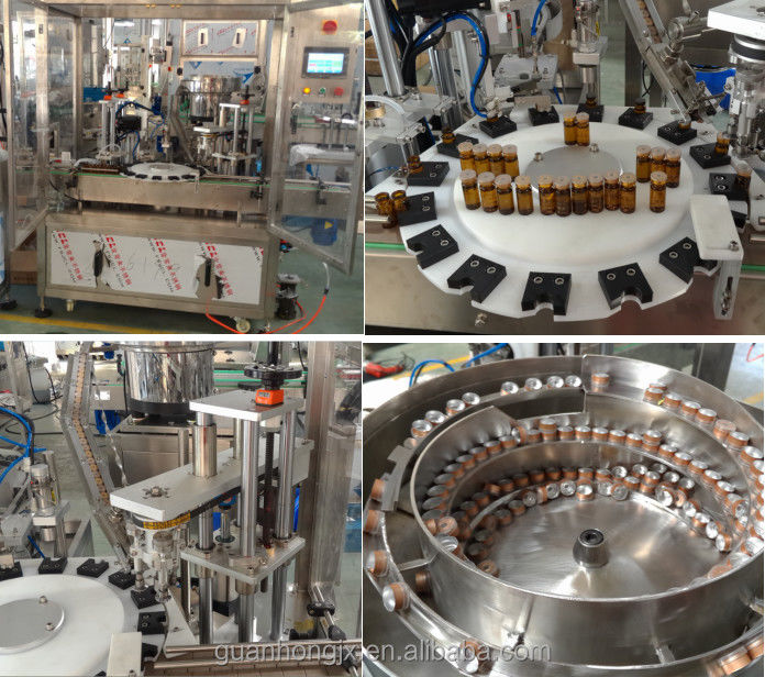 220V/380V 50HZ Spannungsgeschwindigkeit Vollautomatische Glasampulle Flaschenfüllmaschine