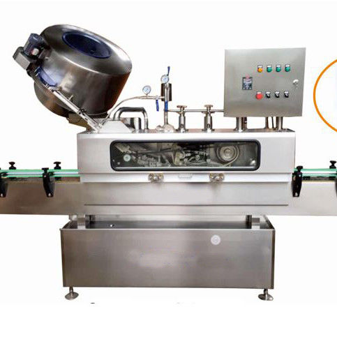 Videountersuchung Automatische Dampf-Vakuumkappenmaschine für Glasflaschen