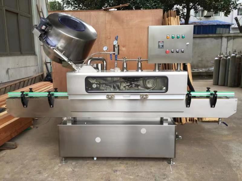 Videountersuchung Automatische Dampf-Vakuumkappenmaschine für Glasflaschen