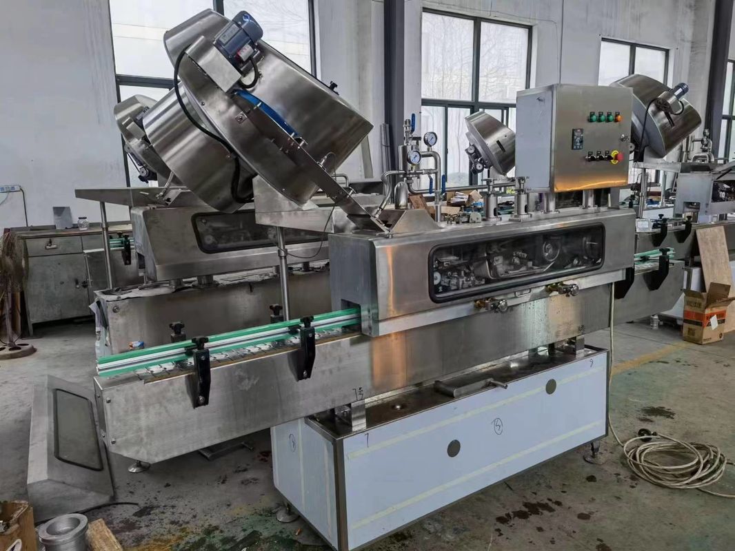 Videountersuchung Automatische Dampf-Vakuumkappenmaschine für Glasflaschen