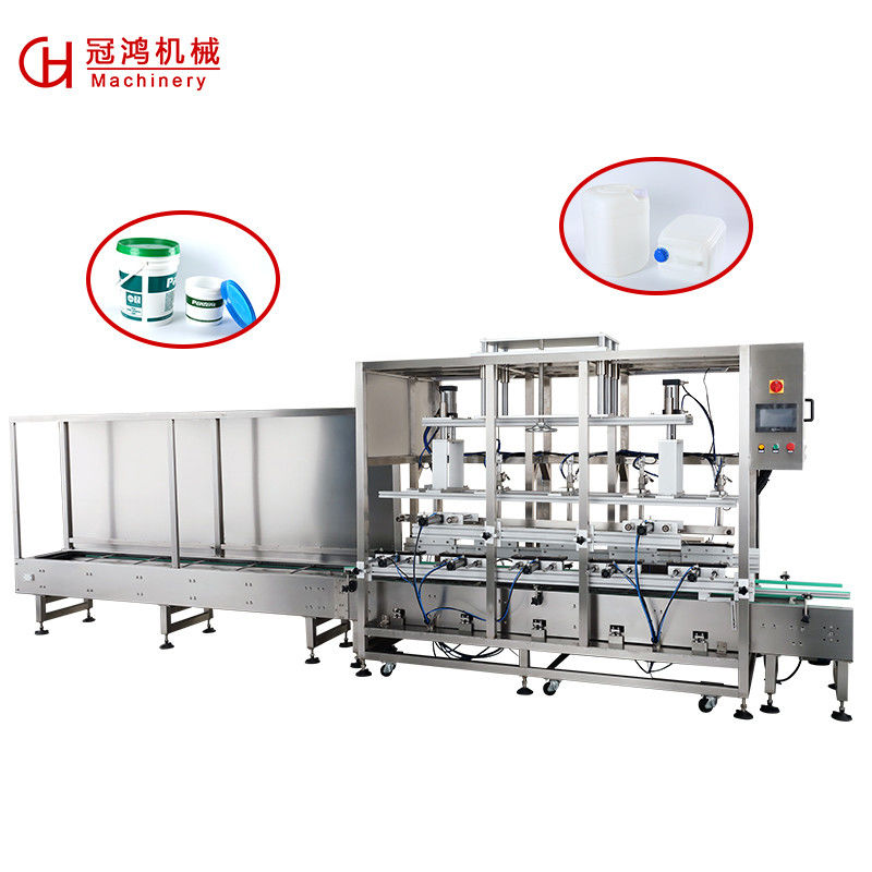 Press-Plug-Verbindung 5-Kopf-Hochgeschwindigkeits-automatische 20L Farbfüllmaschine für Flasche
