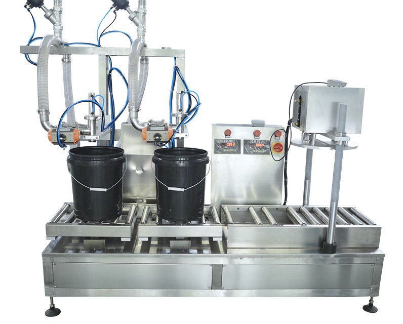 Halbautomatische 5-50 Liter Farbe Beschichtung Baustoff Sirup Trommel Eimer Fass Wiegen Füllung Dichtung Maschine