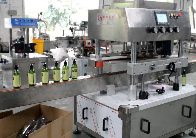 8 Paare Rad Drehung Lineare Deckelmaschine für Rohstoffflaschen 30-120mm Durchmesser