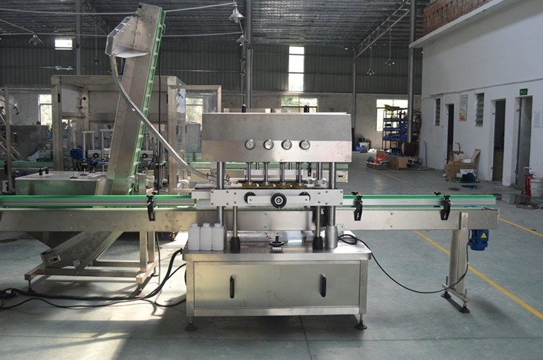 8 Paare Rad Drehung Lineare Deckelmaschine für Rohstoffflaschen 30-120mm Durchmesser